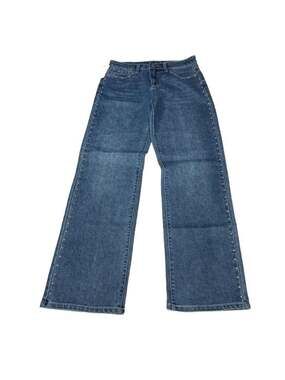 Express High Waisted Studded Wide Leg Jeans in Medium Wash. Size 4